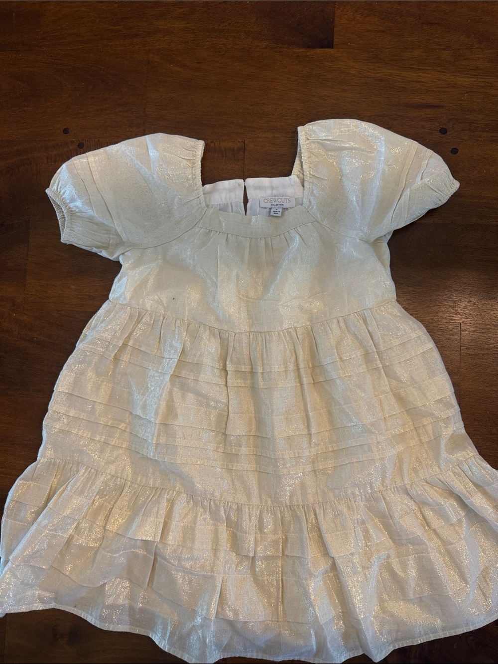 J. Crew Shimmery Cream Girls' Party Dress